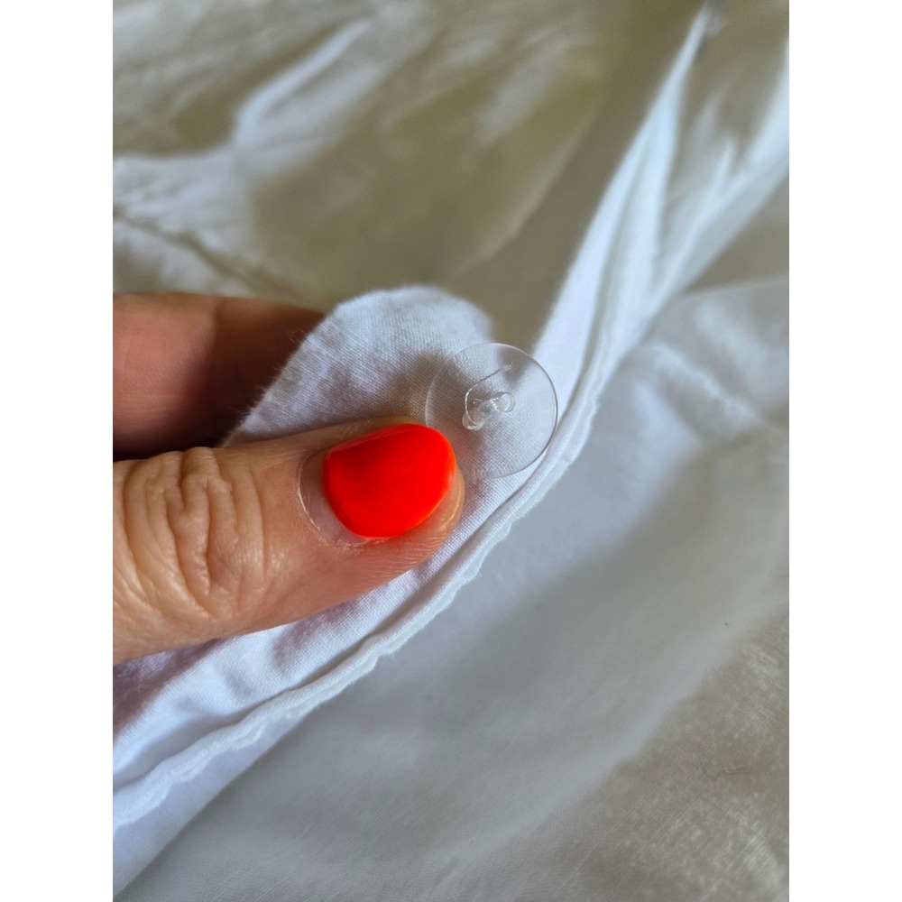 Simply Shabby Chic White Embroidered Floral 100% Cotton Queen Duvet Cover Button - Picture 5 of 9